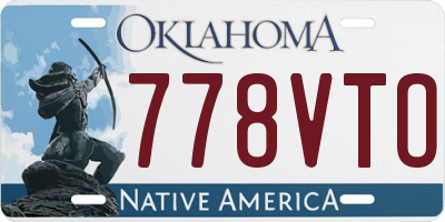 OK license plate 778VTO