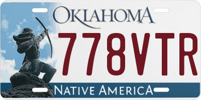 OK license plate 778VTR