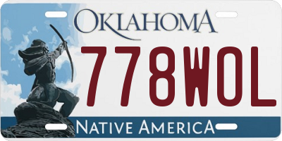 OK license plate 778WOL