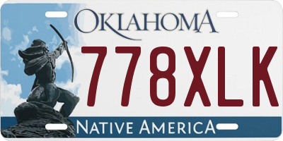 OK license plate 778XLK