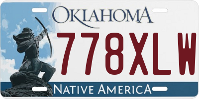 OK license plate 778XLW
