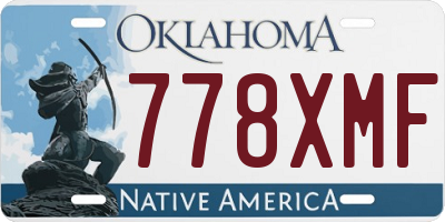 OK license plate 778XMF