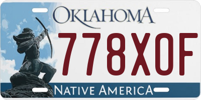 OK license plate 778XOF