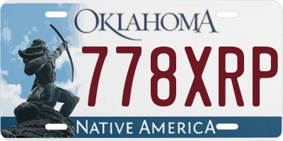 OK license plate 778XRP