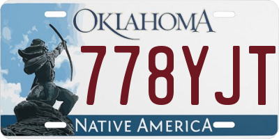 OK license plate 778YJT