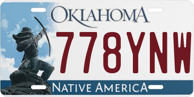 OK license plate 778YNW