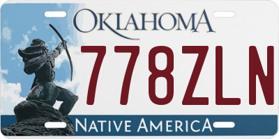 OK license plate 778ZLN