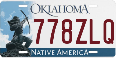 OK license plate 778ZLQ