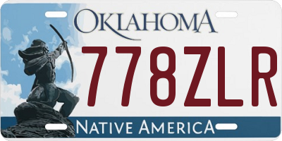 OK license plate 778ZLR