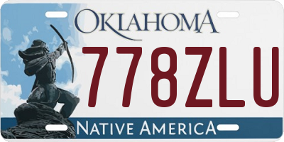 OK license plate 778ZLU