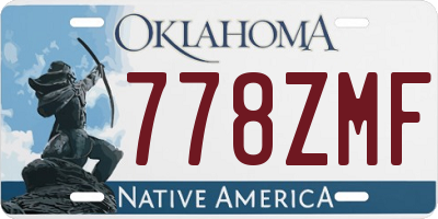 OK license plate 778ZMF