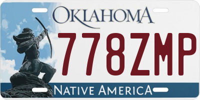 OK license plate 778ZMP