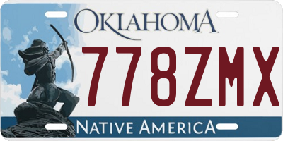 OK license plate 778ZMX