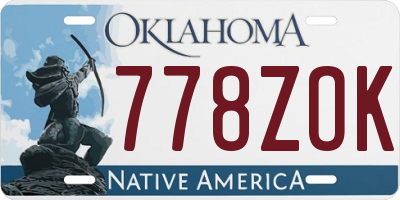 OK license plate 778ZOK