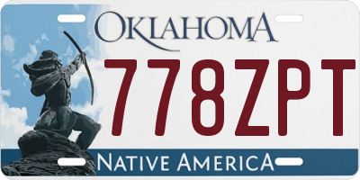 OK license plate 778ZPT