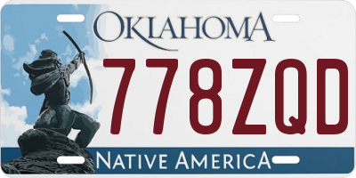 OK license plate 778ZQD