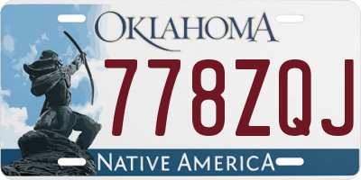 OK license plate 778ZQJ