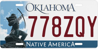 OK license plate 778ZQY