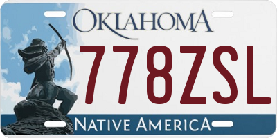 OK license plate 778ZSL