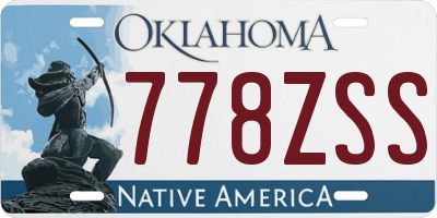 OK license plate 778ZSS