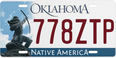 OK license plate 778ZTP