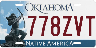 OK license plate 778ZVT