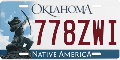 OK license plate 778ZWI