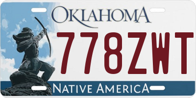 OK license plate 778ZWT