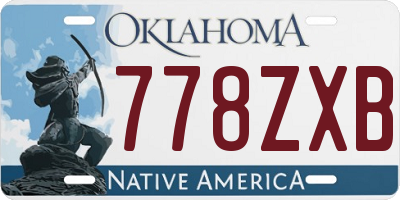 OK license plate 778ZXB