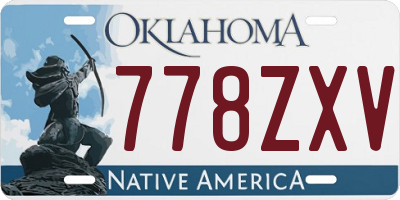 OK license plate 778ZXV