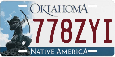 OK license plate 778ZYI