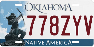 OK license plate 778ZYV