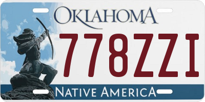 OK license plate 778ZZI