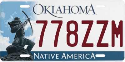 OK license plate 778ZZM