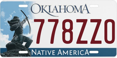 OK license plate 778ZZO