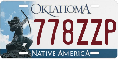 OK license plate 778ZZP
