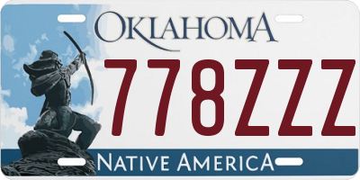 OK license plate 778ZZZ