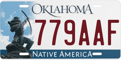 OK license plate 779AAF