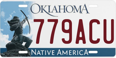 OK license plate 779ACU