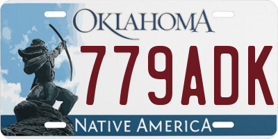 OK license plate 779ADK