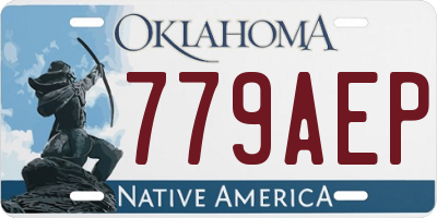 OK license plate 779AEP