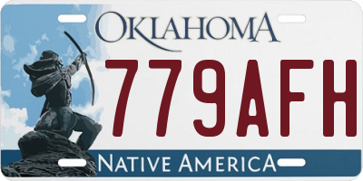 OK license plate 779AFH