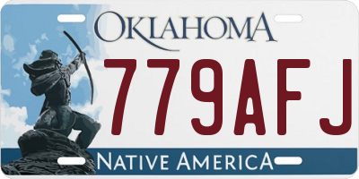 OK license plate 779AFJ
