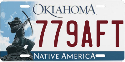 OK license plate 779AFT