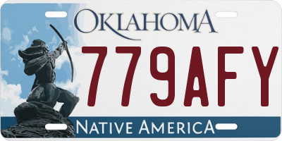 OK license plate 779AFY