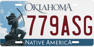 OK license plate 779ASG