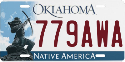 OK license plate 779AWA