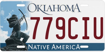 OK license plate 779CIU
