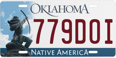OK license plate 779DOI