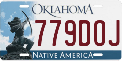 OK license plate 779DOJ